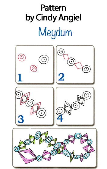 Easy Tangle Pattern Meydum - free from Cindy Angiel