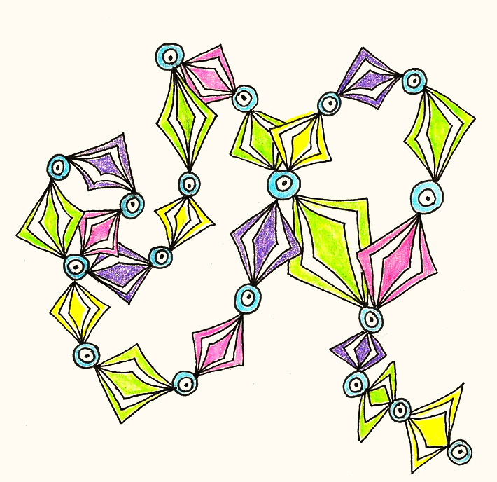 Meydum easy tangle pattern