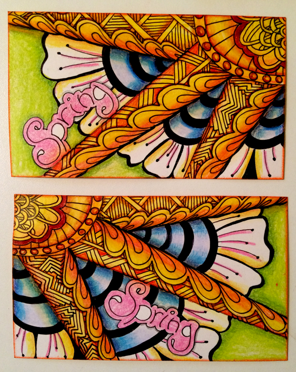 Spring Lineweaving ATCs