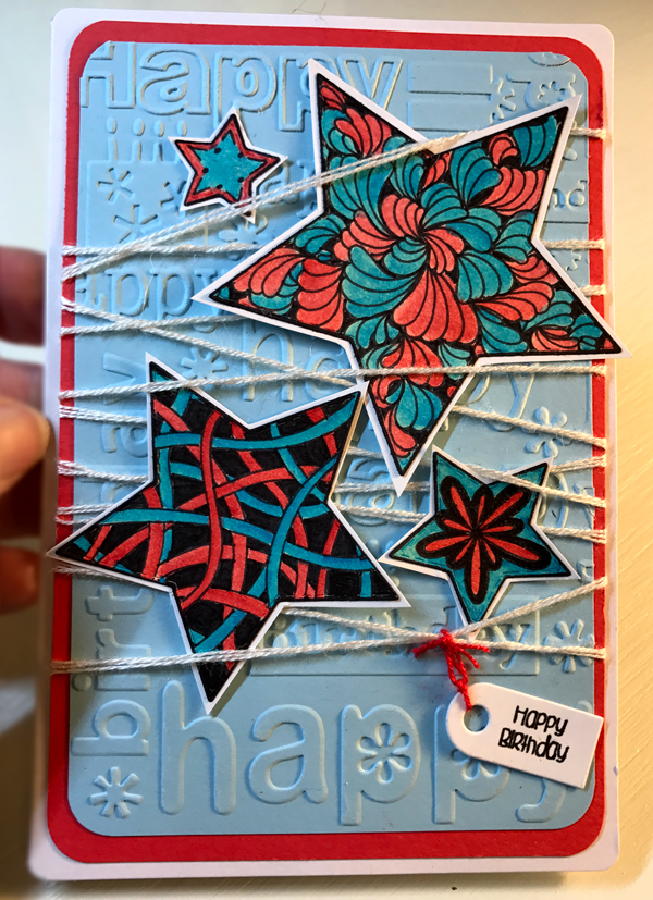 Birthday Card with Stars