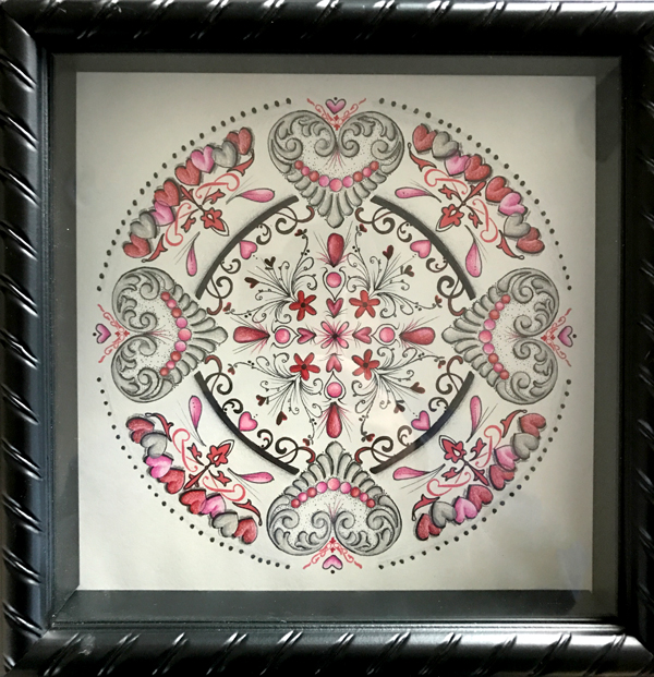 Framed Valentine Mandala