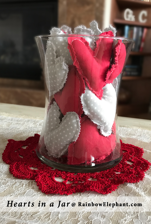 Handmade Hearts in a Jar