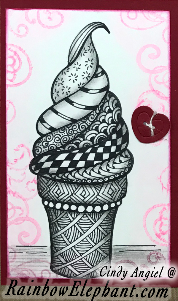 Tangled Ice Cream Cone by Cindy Angiel