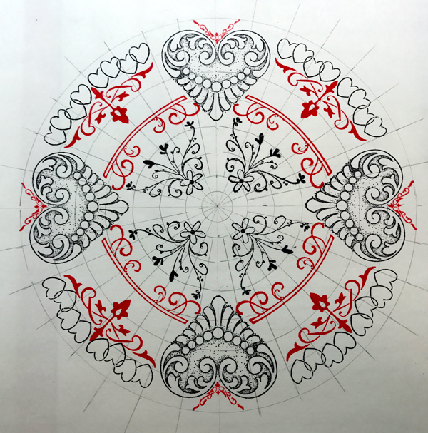 Stamped Mandala Grid